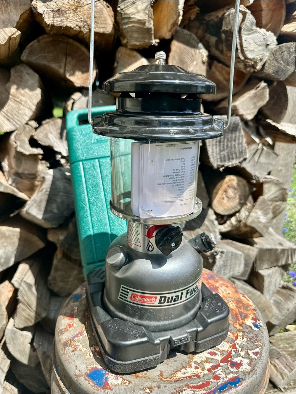 Vintage Coleman Powerhouse Double Mantle Dual Fuel Lantern